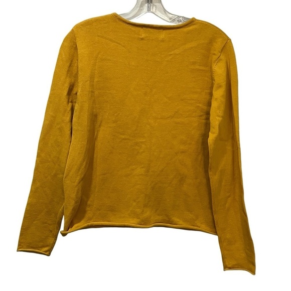 Women’s Small Mustard Coeur d'Alene Lightweight Long Sleeve Fall Sweater R1 - Picture 2 of 4